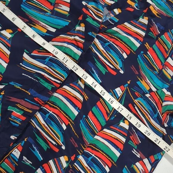 Soft Surroundings Top Womens Large Blue Nautical Sailboat Print‎ Blouse - Picture 8 of 9